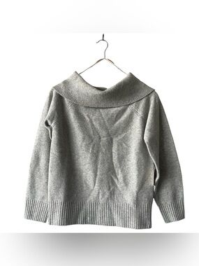 Lucky Brand Cloud Soft Off The Shoulder Heather Gray Sweater Small NWT